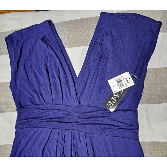 Xscape Women's Casual Cocktail Sleeveless V-Neck Maxi Blue Dress Size‎ 8 - Picture 6 of 14